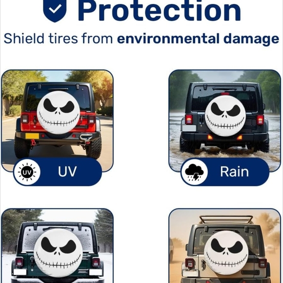 Jeep The Nighmare Before Christmas 17 Inch Spare Tire Cover - Picture 5 of 11